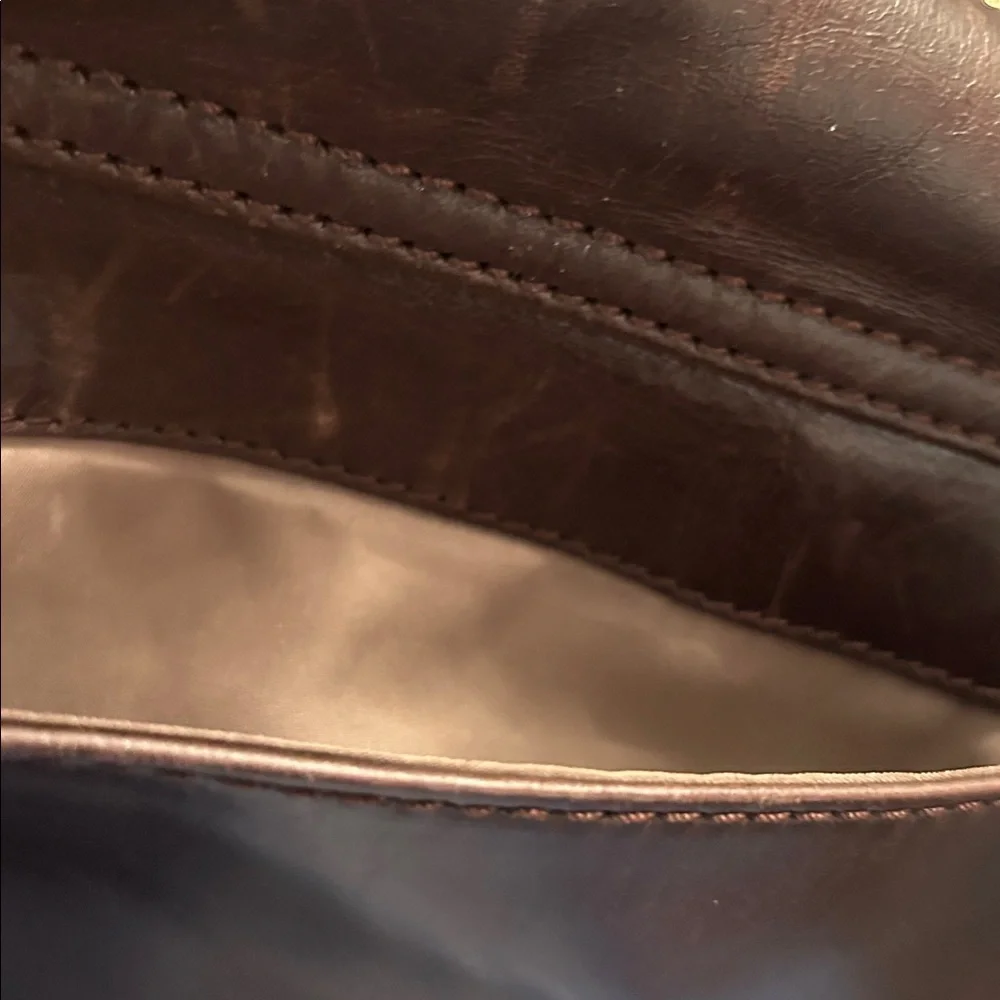 Elegant Brown Leather Handbag by Cynthia Rowley - Picture 5 of 5